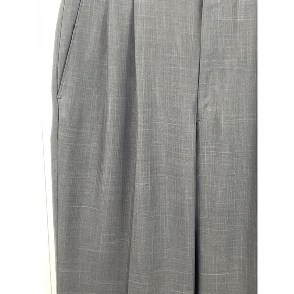 Haggar Mens Black Pleated Dress Pants Size 34W 30L Tailored Fit Cuffed Hem - Picture 6 of 7